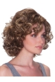 Impressive Blonde Curly Chin Length Synthetic Wigs