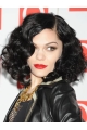 Natural Black Curly Chin Length Jessie J Wigs