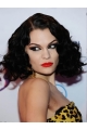 Flexibility Black Curly Chin Length Jessie J Wigs