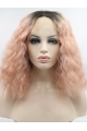 Chin Length Curly Without Bangs Lace Front 13" Synthetic Wigs