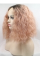 Chin Length Curly Without Bangs Lace Front 13" Synthetic Wigs