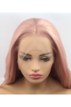 Pink Long Straight Bitter Sweet Synthetic Lace Front Wigs For Women