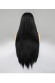 Black Long Straight Swan Synthetic 13*4 Lace Front Wigs