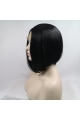 Natural Looking Short Straight  Dark Angel Bob Synthetic Lace Front Wigs For Women