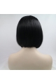 Natural Looking Short Straight  Dark Angel Bob Synthetic Lace Front Wigs For Women