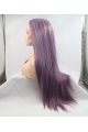 Cosplay Purple Long Straight Breeze Synthetic Lace Front Wigs For Women Without Bangs