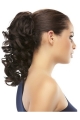 Fashionable Brown Curly Clip in Hairpieces