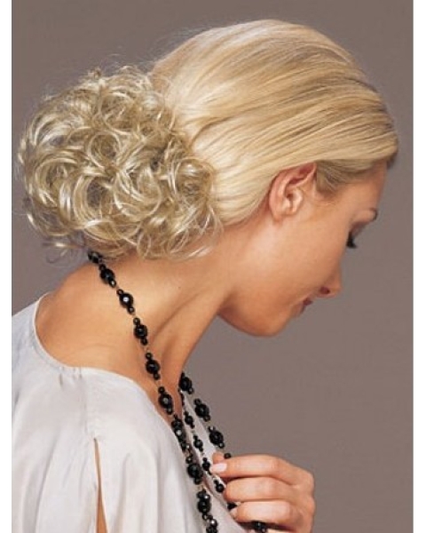 Cool Blonde Curly Short Clip in Hairpieces