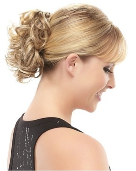 Easy Blonde Curly Short Clip in Hairpieces