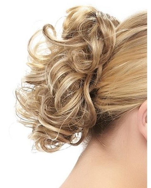 Easy Blonde Curly Short Clip in Hairpieces