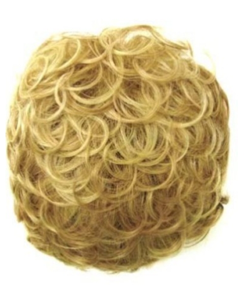 Traditiona Blonde Curly Short Clip in Hairpieces