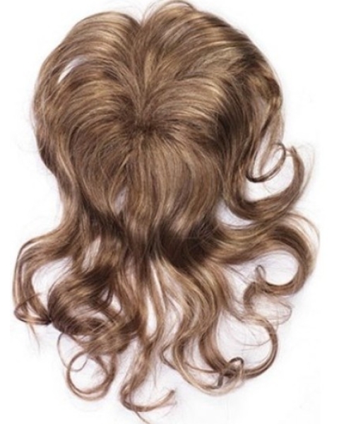 Sleek Brown Wavy Clip in Hairpieces