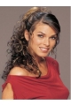 Durable Brown Curly Long Clip in Hairpieces