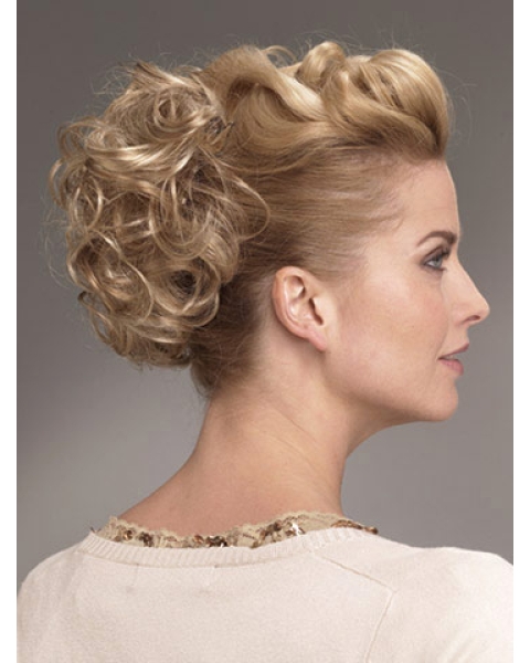 Tempting Blonde Curly Short Clip in Hairpieces