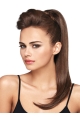 Incredible Brown Straight Long Clip in Hairpieces