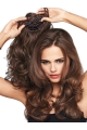 Perfect Brown Wavy Long Clip in Hairpieces