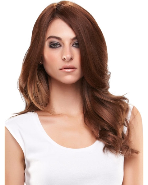 Nice Auburn Wavy Long Clip in Hairpieces