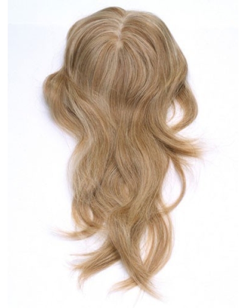 Graceful Blonde Straight Long Human Hair Hairpieces