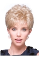 Durable Blonde Curly Short Hair Falls & Half