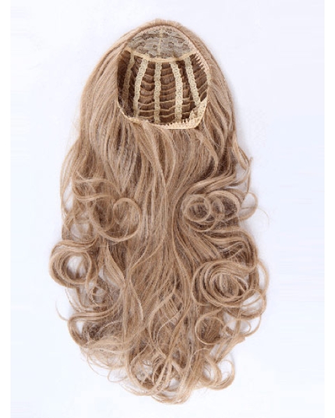 High Quality Brown Wavy Long Hair Falls & Half