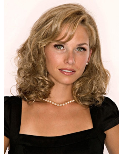 Modern Blonde Wavy Shoulder Length Hair Falls & Half Hairpieces