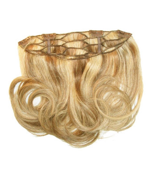 Modern Blonde Wavy Shoulder Length Hair Falls & Half Hairpieces