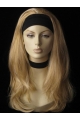 Great Blonde Straight Long Human Hair Wigs & Half Wigs