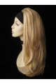 Great Blonde Straight Long Human Hair Wigs & Half Wigs