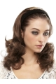 Fabulous Brown Wavy Long Human Hair Wigs & Half Wigs