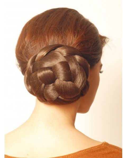 Synthetic Brown Convenient Wraps / Buns Hairpieces