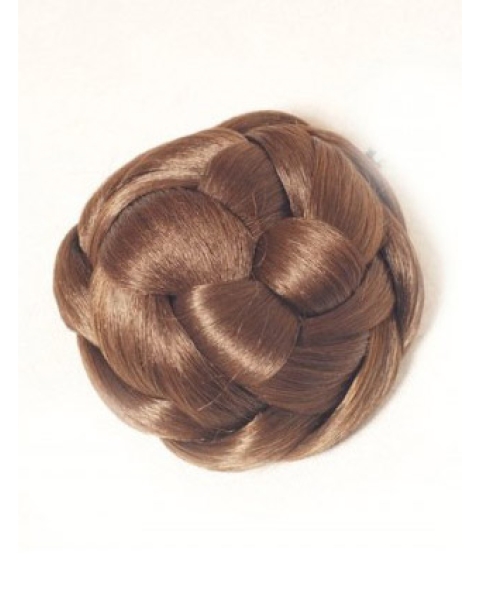 Synthetic Brown Convenient Wraps / Buns Hairpieces