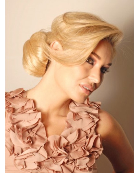 Synthetic Blonde Beautiful Wraps / Buns Hairpieces