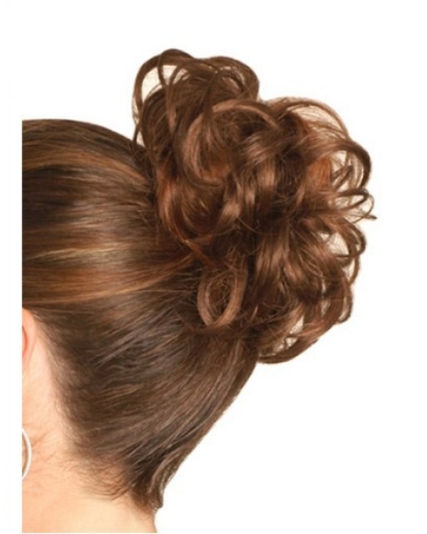 Remy Human Hair Brown Traditiona Wraps / Buns