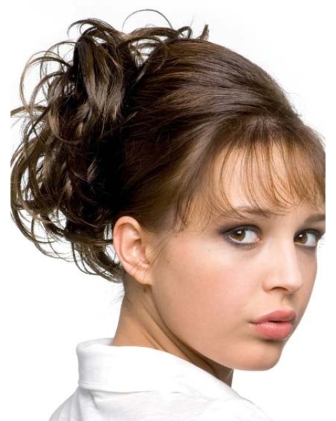 Remy Human Hair Brown Discount Wraps / Buns Hairpieces