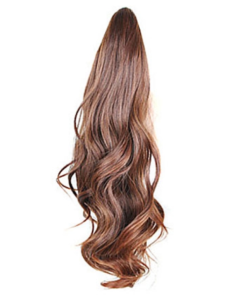 High Quality Brown Wavy Long Ponytails Hairpieces