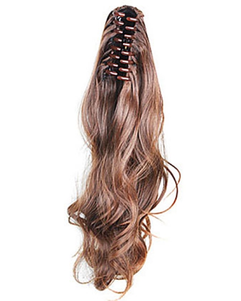 High Quality Brown Wavy Long Ponytails Hairpieces