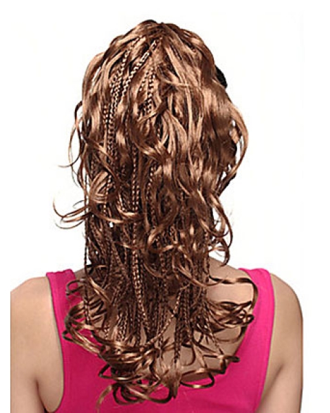 Ideal Brown Wavy Ponytails Hairpieces