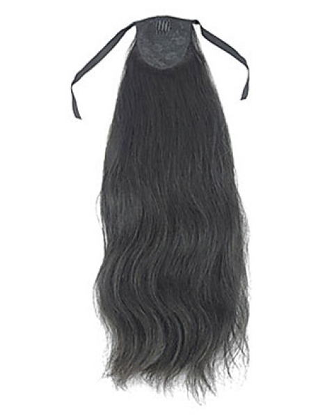 Amazing Black Straight Long Ponytails Hairpieces