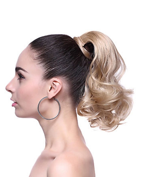 Designed Blonde Wavy Ponytails Hairpieces