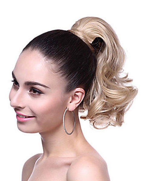 Designed Blonde Wavy Ponytails Hairpieces