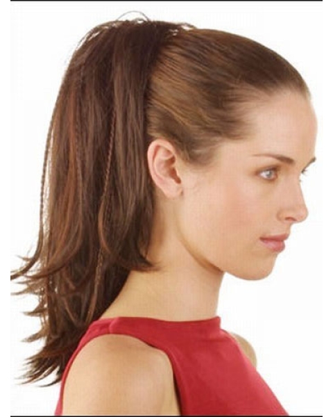 Synthetic Brown Comfortable Ponytails