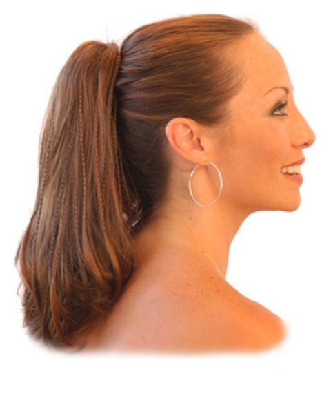 Synthetic Brown Comfortable Ponytails