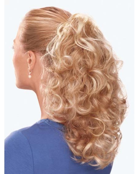 Fashionable Brown Curly Long Ponytails Hairpieces