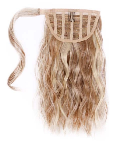 Durable Blonde Wavy Long Ponytails Hairpieces