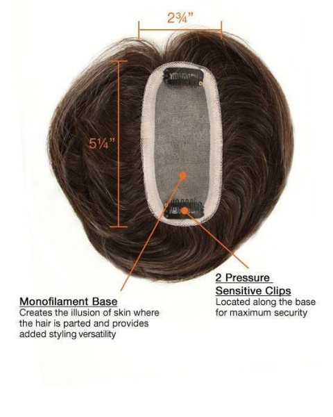 Human Hair Clip-In Bangs (Hand Knotted Monofilament Base) 