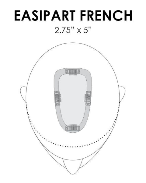 100% Remy Human Hairpiece (French Drawn Base) 