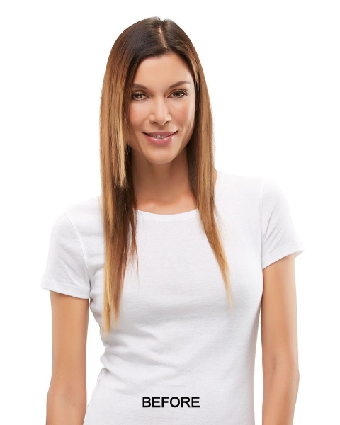 Top Style 18" Human Hair Addition | 100% Remy Human Hair Piece (Monofilament Base)