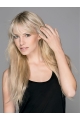 Perfect Long Straight Capless Blonde Platinum  With Bangs Synthetic Women Wigs