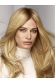 Straight Monofilament Blonde Without Bangs Synthetic Designed Long Wigs