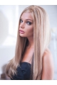 20" Long  100% Hand-tied Lace Front Blonde Layered Human Hair Wigs